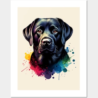 Black Lab Labrador Retriever Dog Artwork Posters and Art